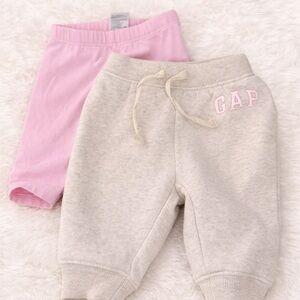 GAP Kids Pink Shorts and Gray Joggers